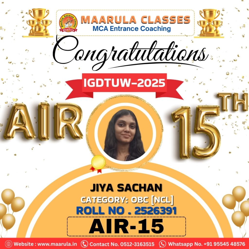 Jiya Sachan ( AIR 15 )